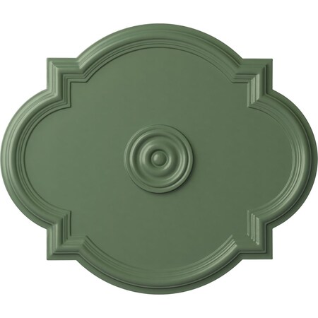 Ekena Millwork Waltz Ceiling Medallion (Fits Canopies up to 5 1/4"), 24"W x 20 1/2"H x 1 1/8"P, Athenian Green CM24WAAGF